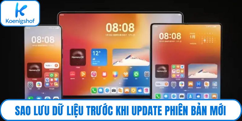 Sao lưu dữ liệu trước khi update phiên bản mới
